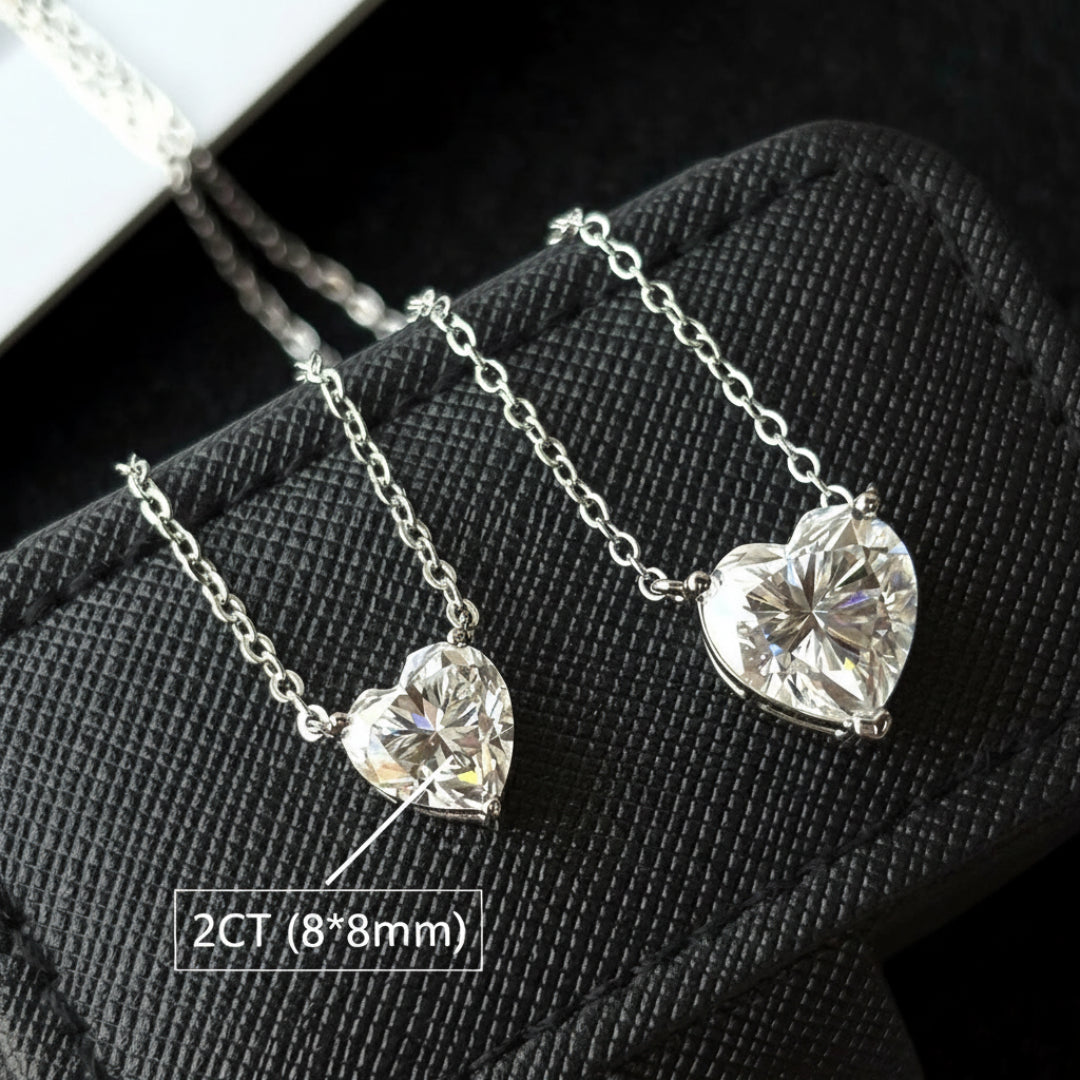 Pure Love Heart Moissanite Pendant