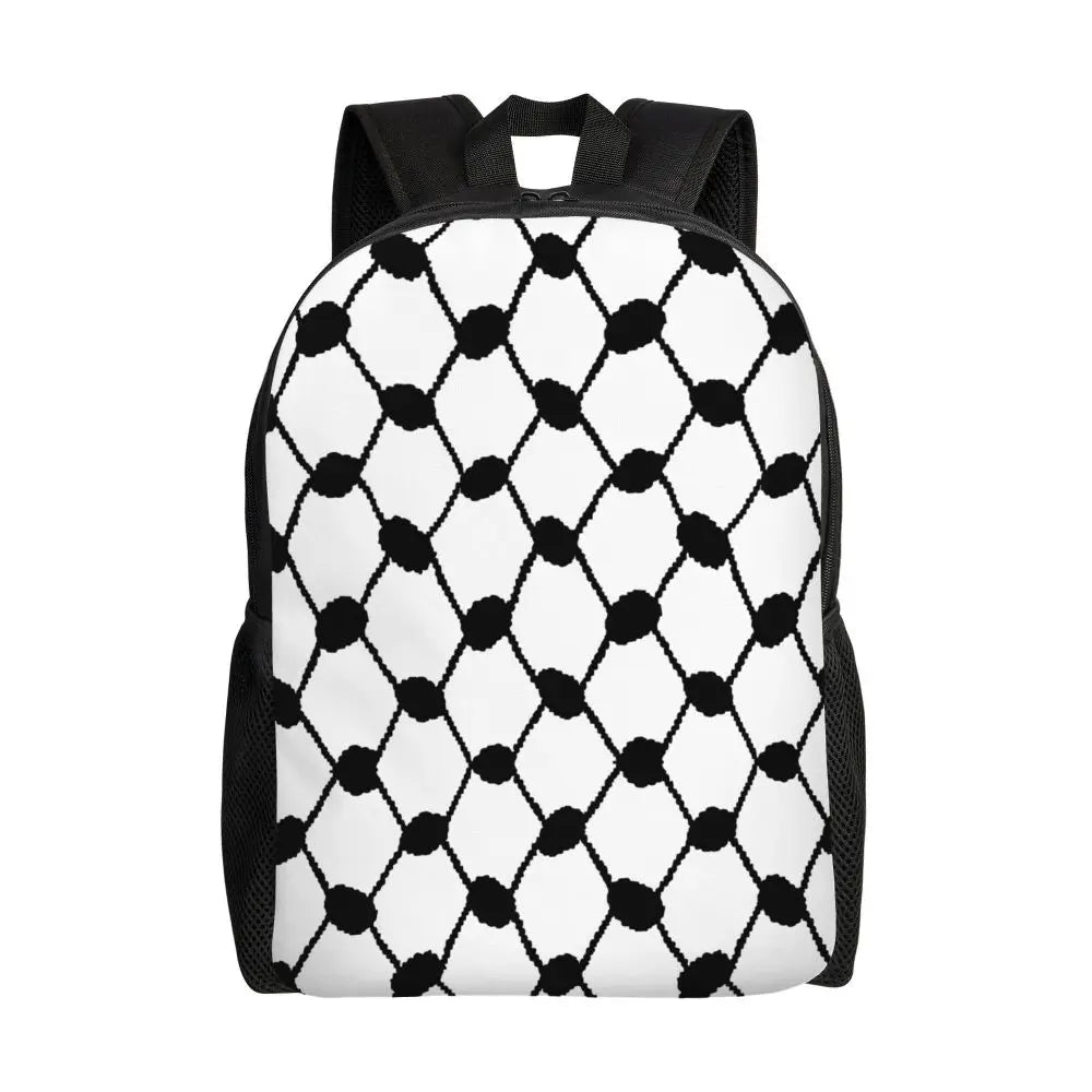 Custom Palestinians Keffiyeh Pattern Backpacks for Women Men Water Resistant