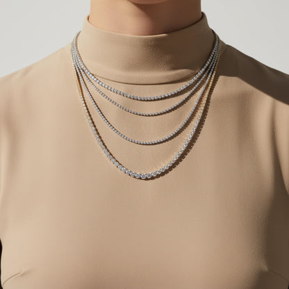 Diamond Frost Moissanite Tennis Necklace