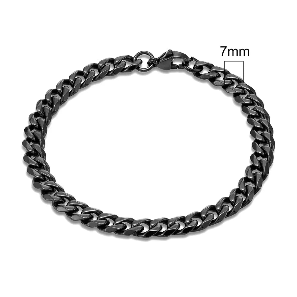 Men’s Rock Curb Chain Bracelet