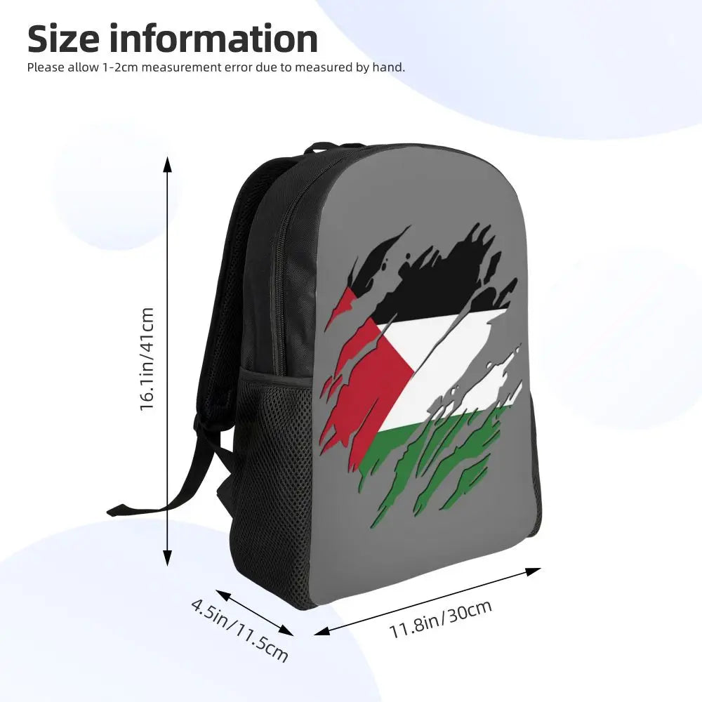 Custom Palestinians Keffiyeh Pattern Backpacks for Women Men Water Resistant