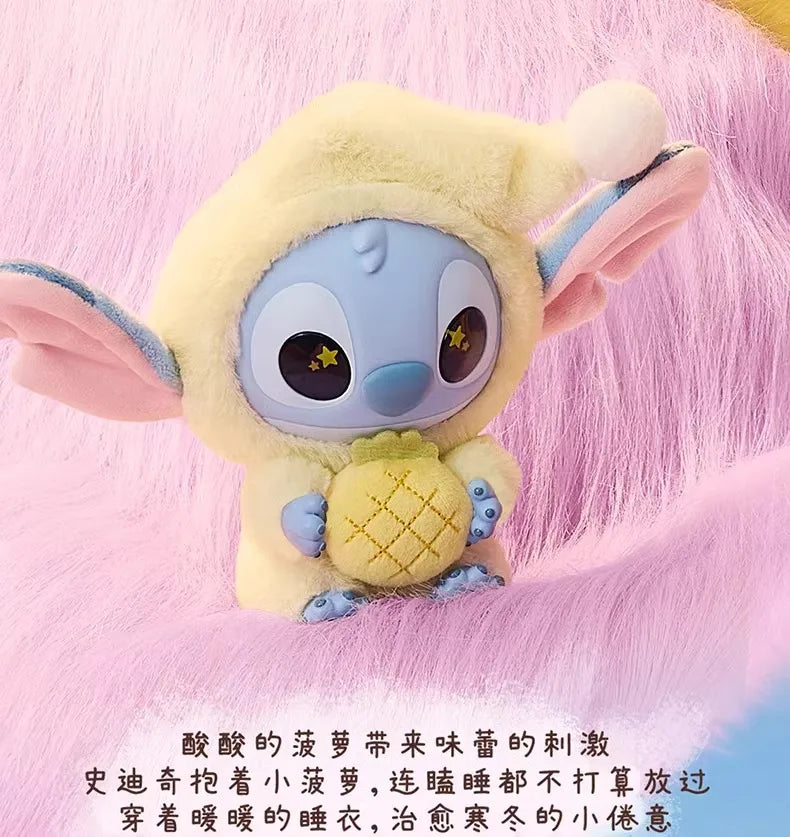 New Miniso Disney Stitch Eat, Sleep Series Vinyl Blind Box Pendant Cute Doll Mystery Box Toy Plush Doll