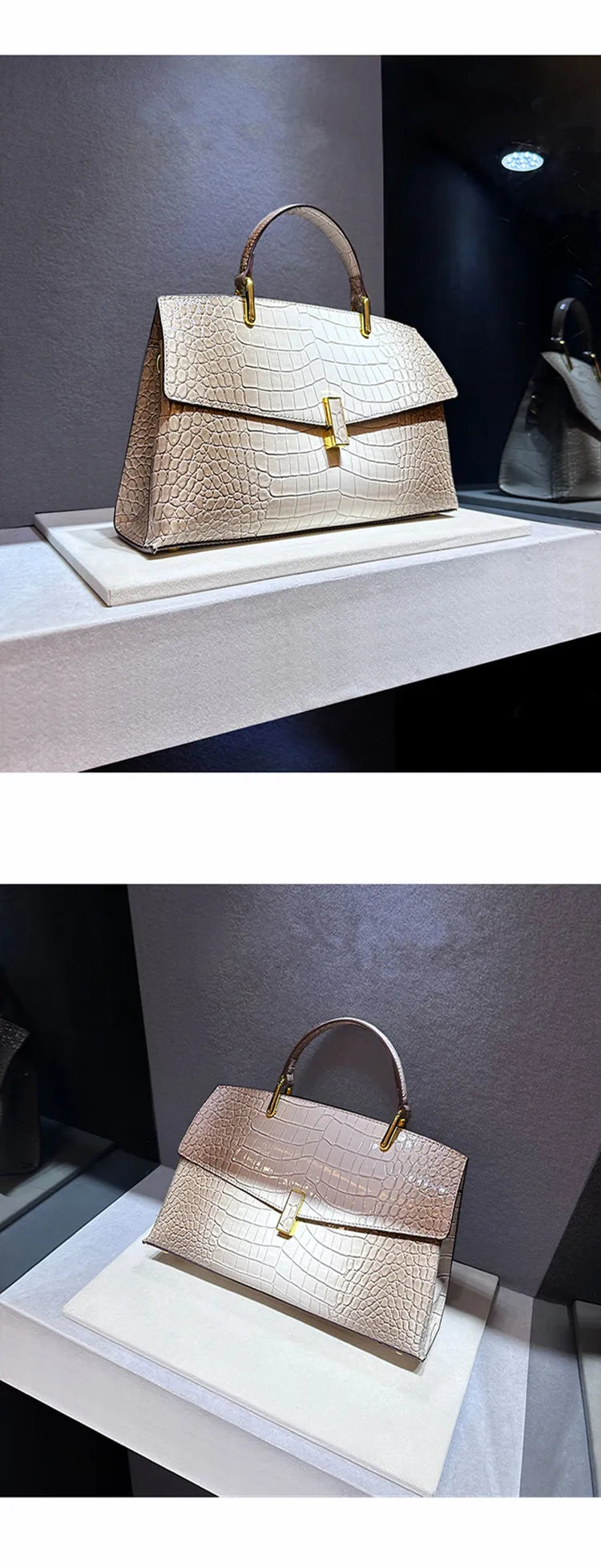 Crocodile Pattern Leather Women's Handbags Luxury