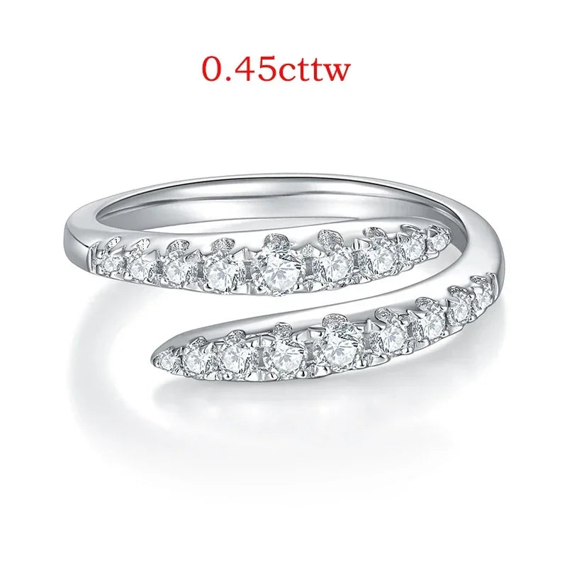 Smyoue 10 Gems Full Moissanite Rings