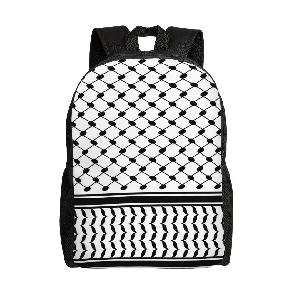 Custom Palestinians Keffiyeh Pattern Backpacks for Women Men Water Resistant