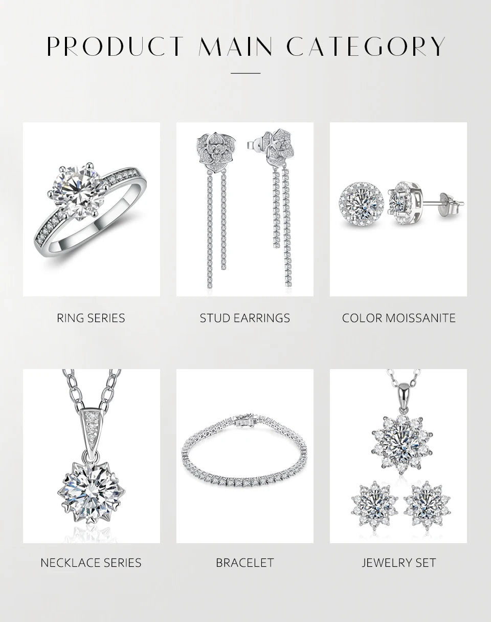 MINTYBOX Luxe Moissanite Engagement Jewelry Set