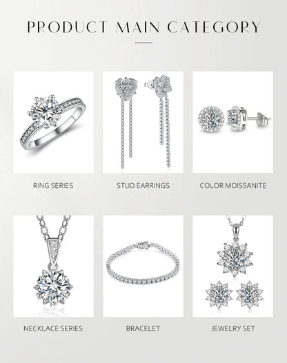 MINTYBOX Luxe Moissanite Engagement Jewelry Set