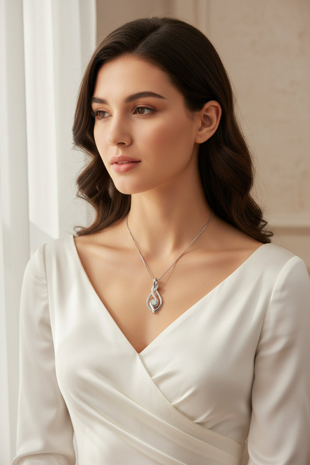 Twist of Fire Full Moissanite Necklace