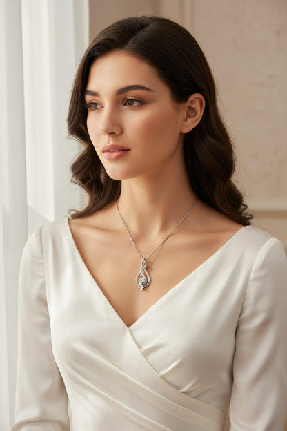 Twist of Fire Full Moissanite Necklace