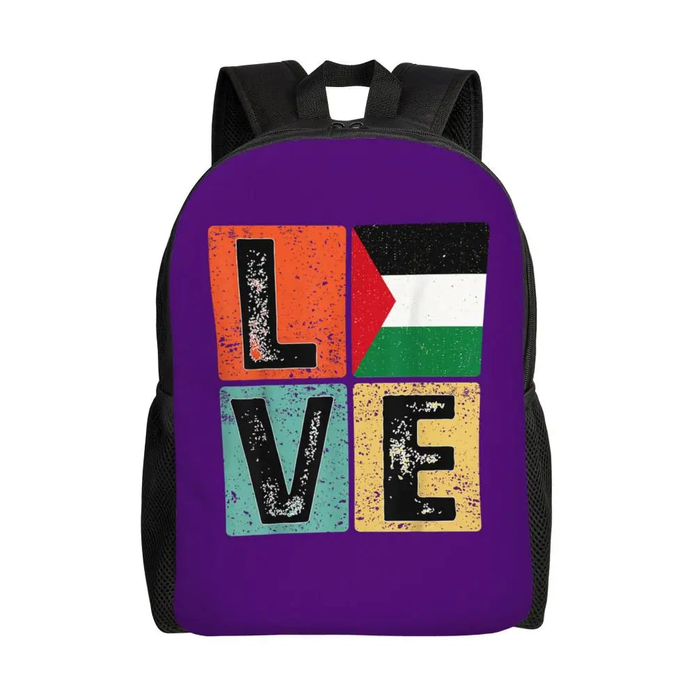 Custom Palestinians Keffiyeh Pattern Backpacks for Women Men Water Resistant