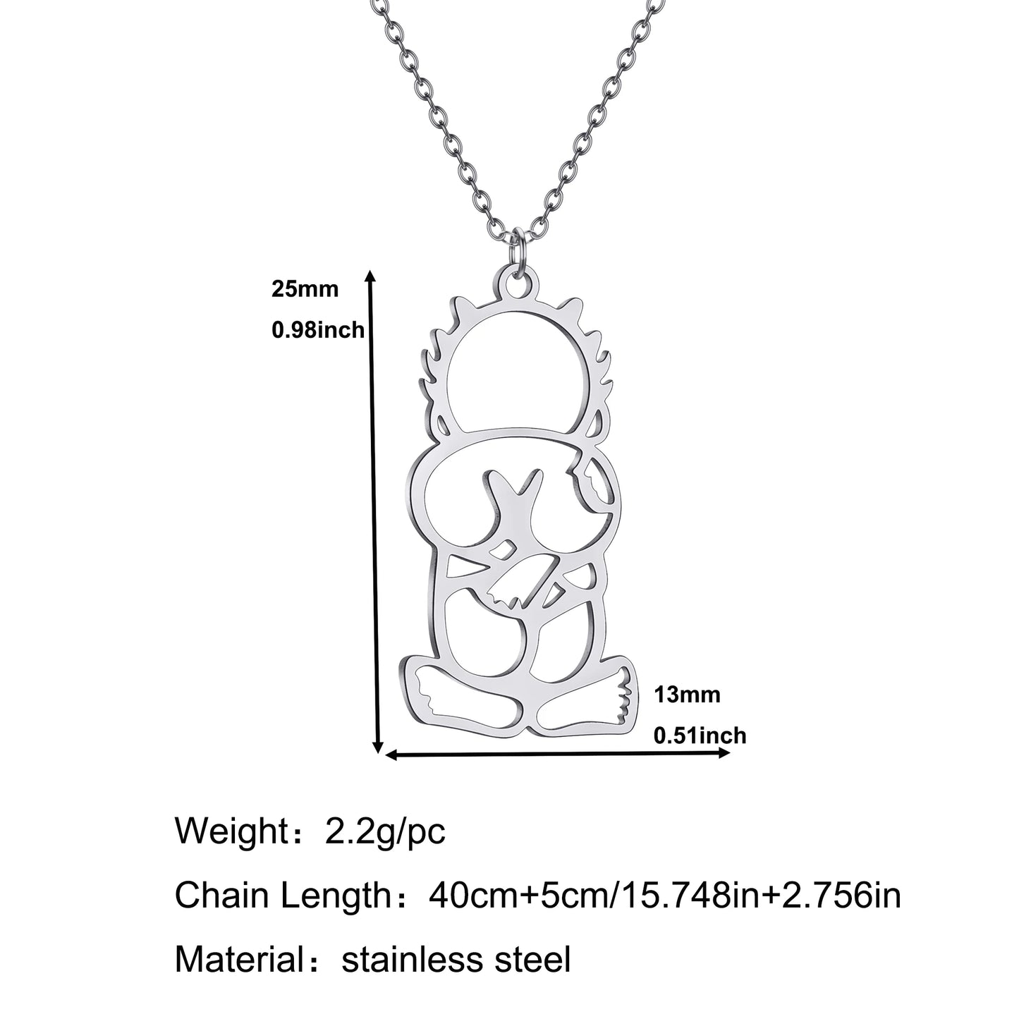 Stainless Steel Handala Hanzala Palestine for Women Men Chain