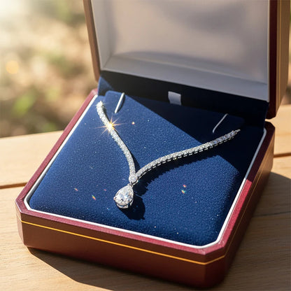 Vivia Drop Tennis Necklace