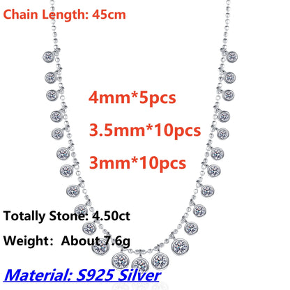 Eternal Glow 4.5CT Full Moissanite Necklace