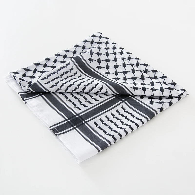 Classic Palestine Black White Keffiyeh