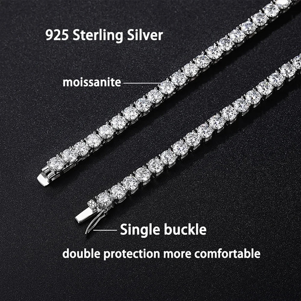 Diamond Frost Moissanite Tennis Necklace