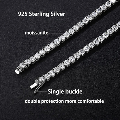 Diamond Frost Moissanite Tennis Necklace