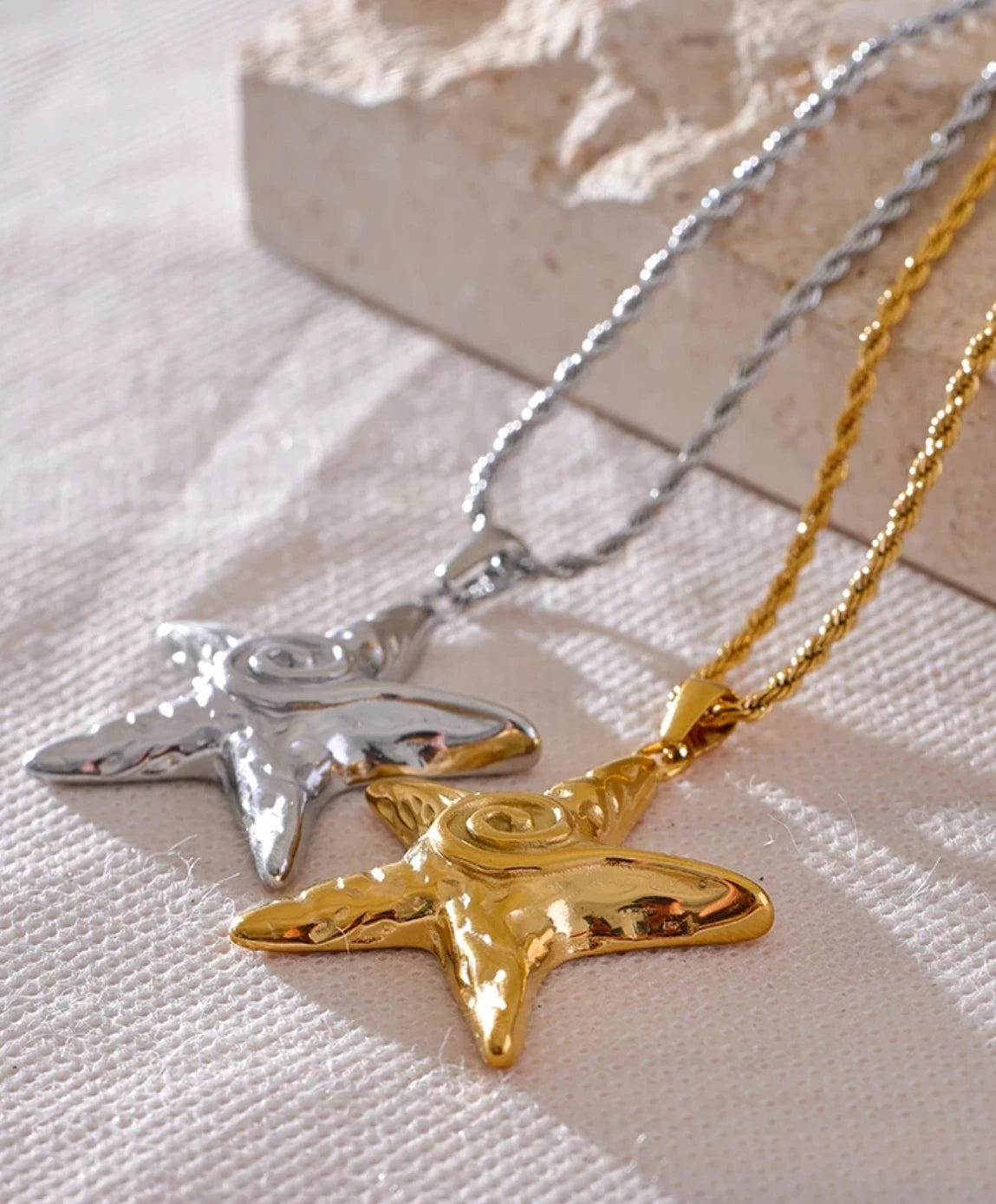 Stainless Steel Starfish CM Pendant Necklace