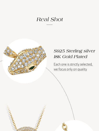 Serpent Luxe Moissanite Necklace