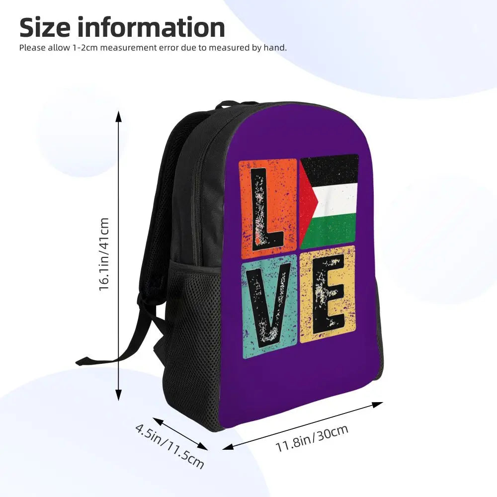 Custom Palestinians Keffiyeh Pattern Backpacks for Women Men Water Resistant