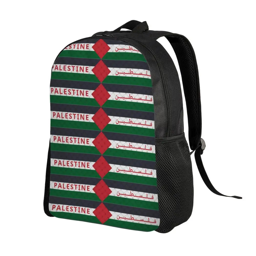 Custom Palestinians Keffiyeh Pattern Backpacks for Women Men Water Resistant