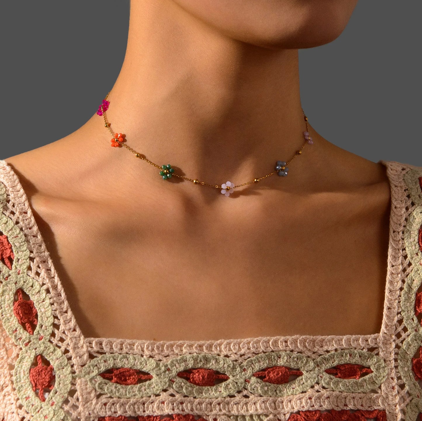 Miraluna Colorful Artificial Crystal Flower