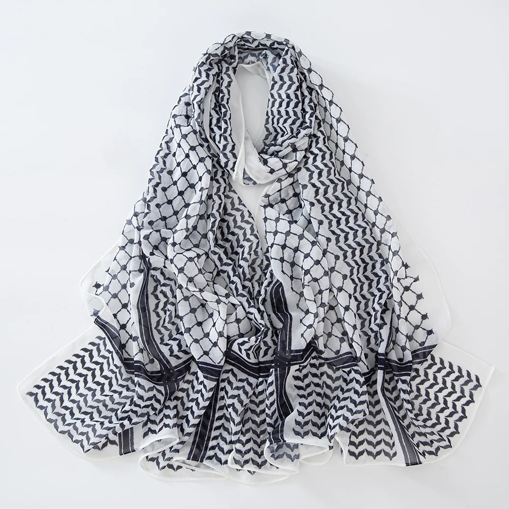 Chiffon Hijab Keffiyeh