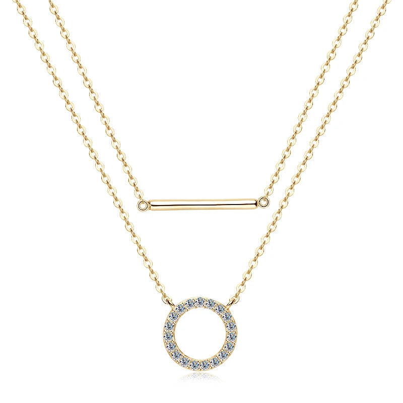 Infinity Glow Moissanite Loop Pendant Necklace