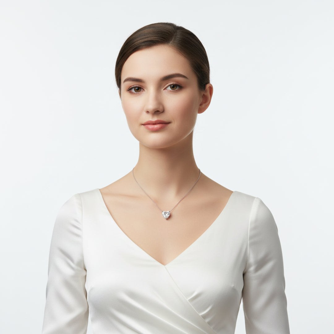 Pure Love Heart Moissanite Pendant