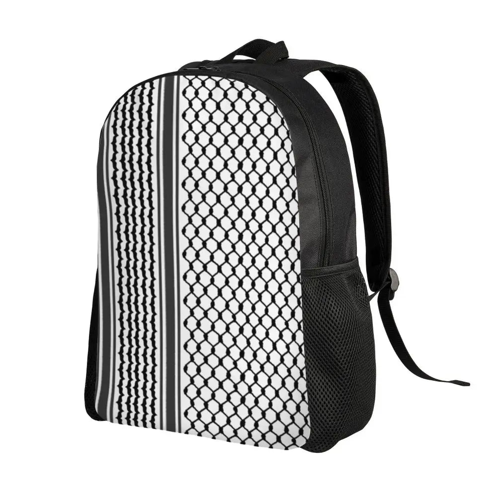 Custom Palestinians Keffiyeh Pattern Backpacks for Women Men Water Resistant