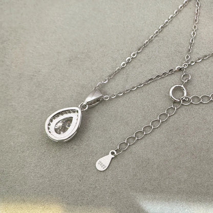 The LustreDrop 1CT Pear Moissanite Necklace