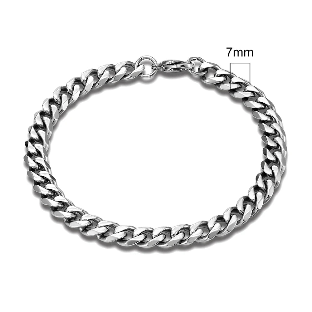 Men’s Rock Curb Chain Bracelet