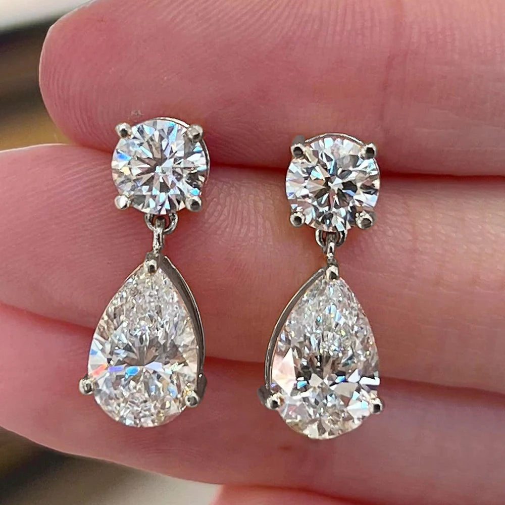 Celesti 19-Carat Moissanite Waterdrop Earrings