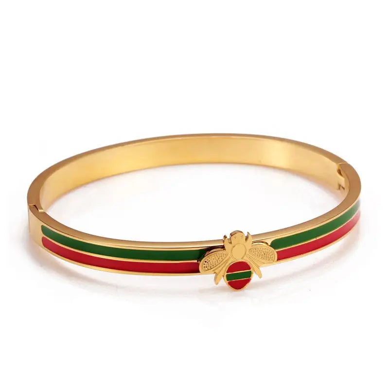 BeeLure Luxury Brand Stainless Steel Charm Bangles