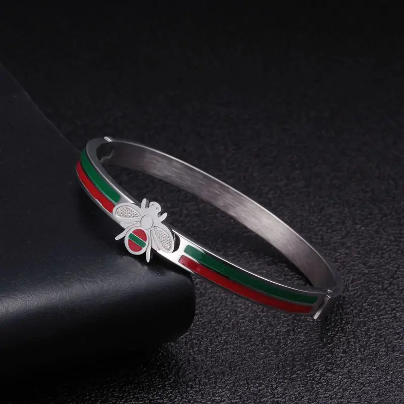 BeeLure Luxury Brand Stainless Steel Charm Bangles