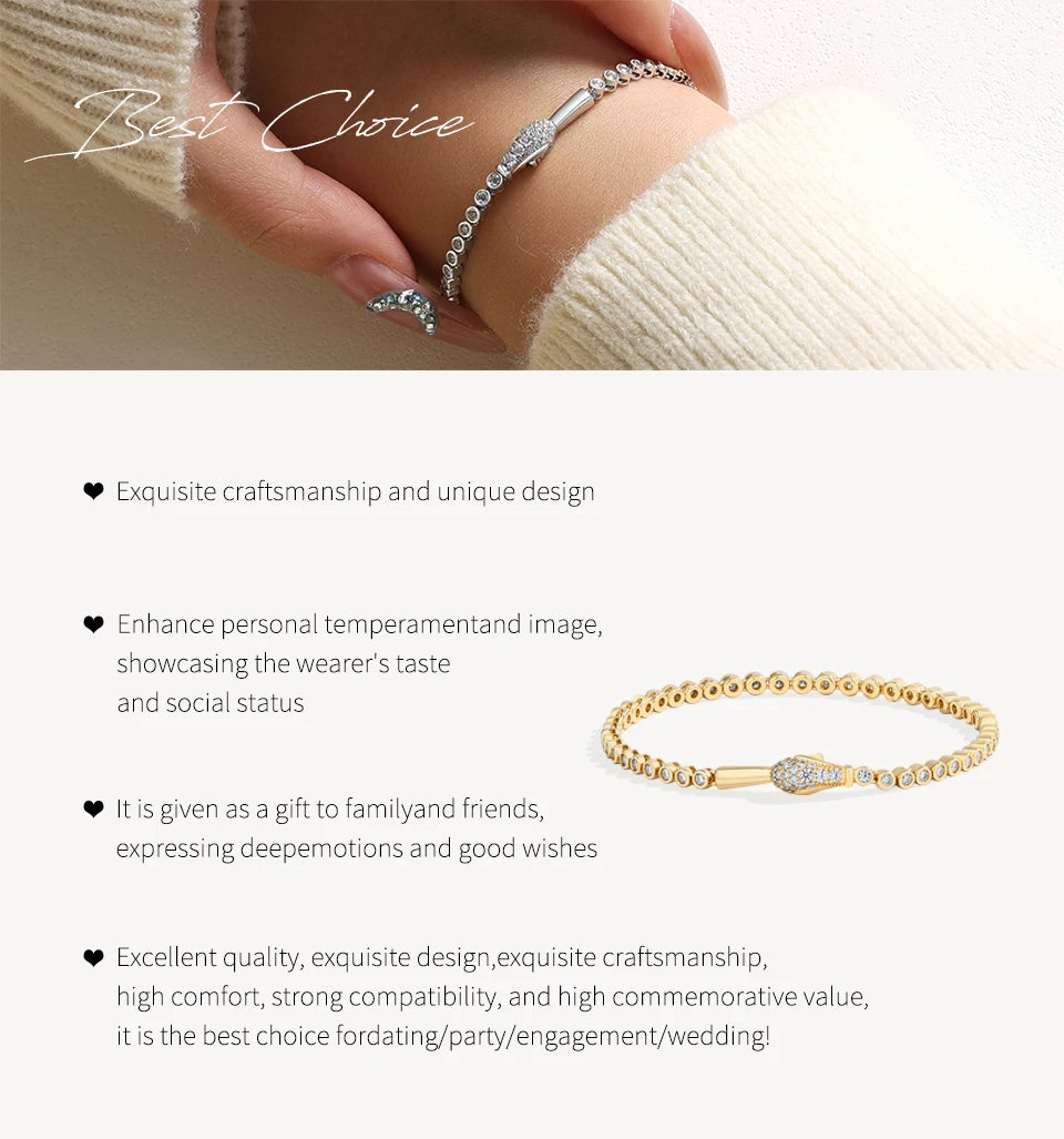 Auravelle Serpenté Tennis Bracelet