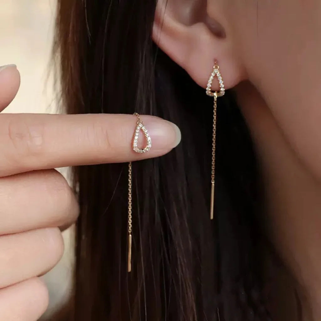 Fashion Long Tassel Ear Line Earrings