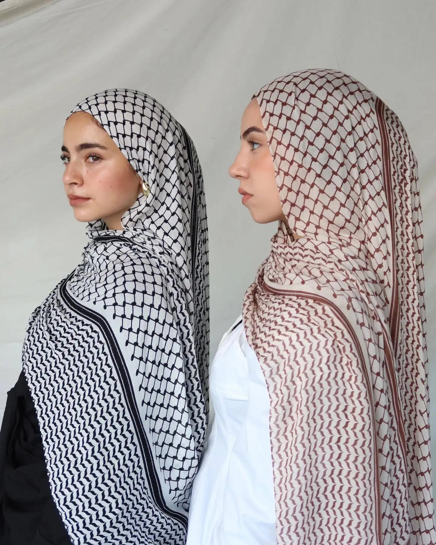 Chiffon Hijab Keffiyeh