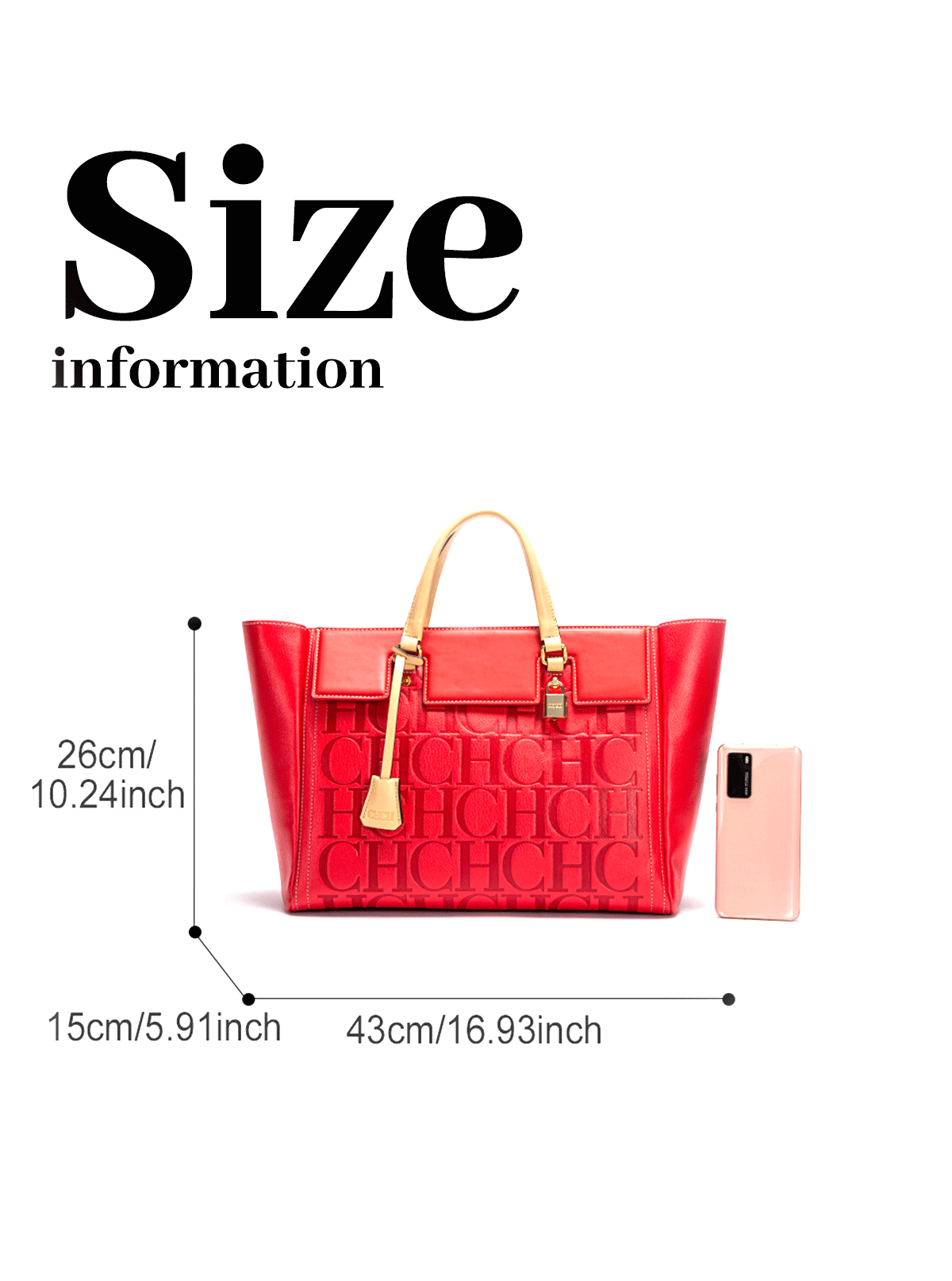 CHCH Women's Handbag New Brand Embossed Large Capacity Business Wallet