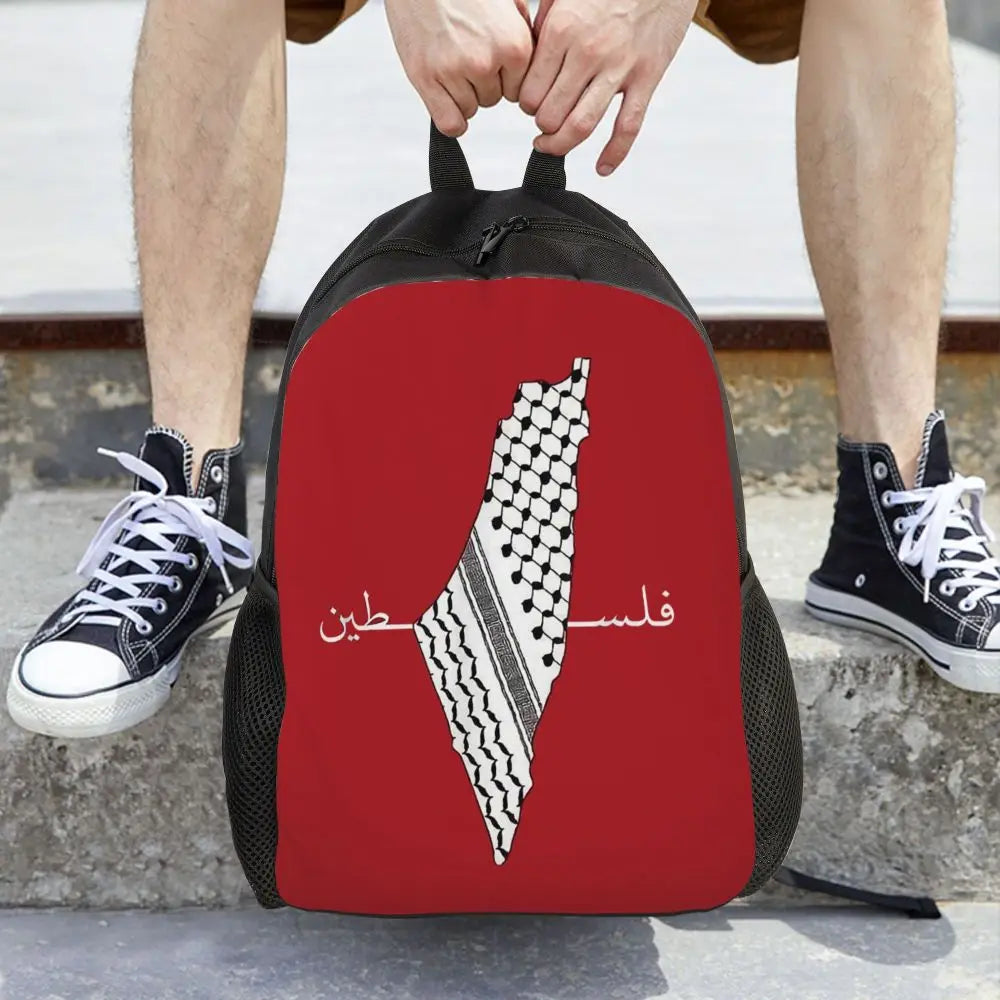 Custom Palestinians Keffiyeh Pattern Backpacks for Women Men Water Resistant