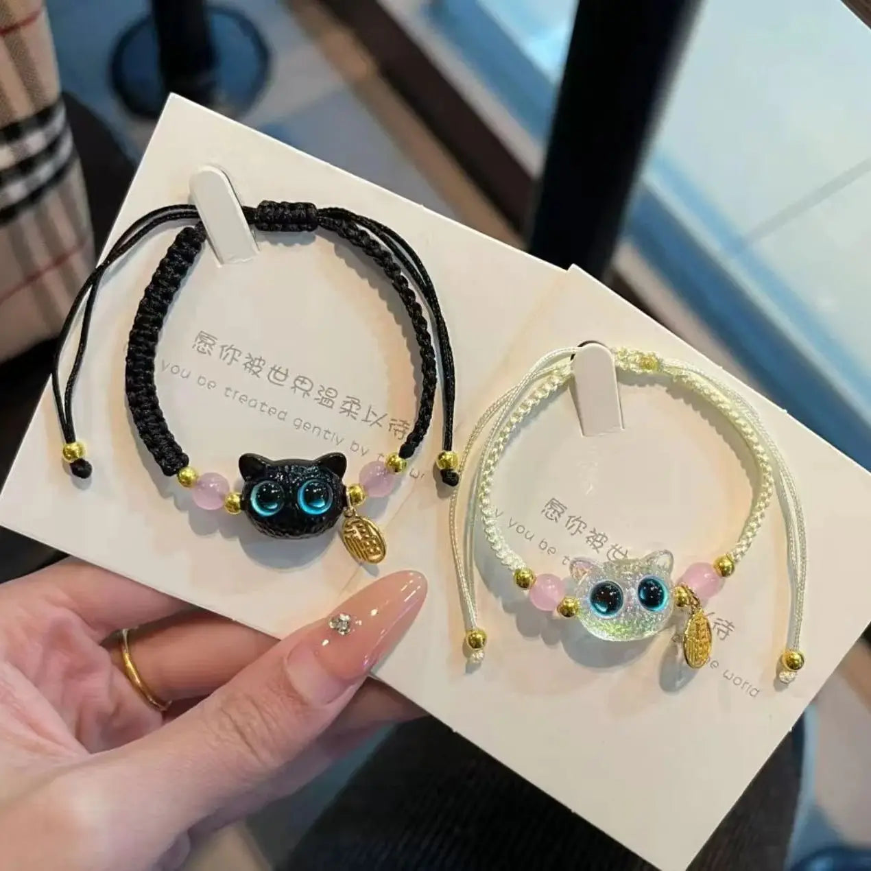 Handmade Lucky FU Blue Big Eye