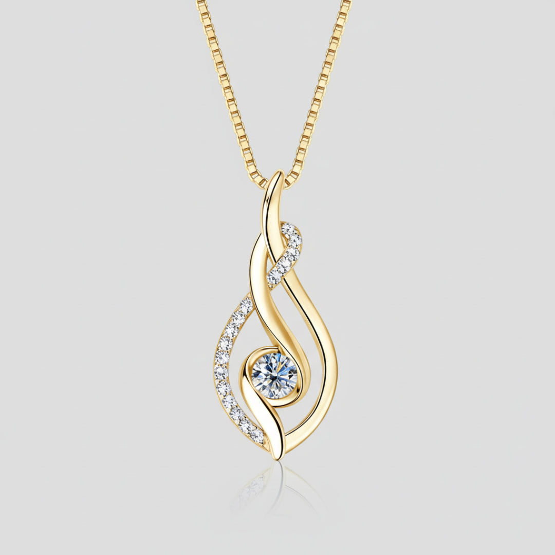 Twist of Fire Full Moissanite Necklace