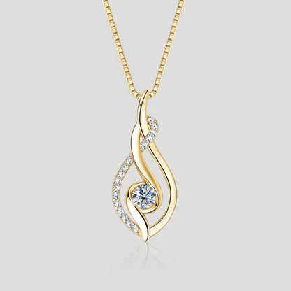 Twist of Fire Full Moissanite Necklace
