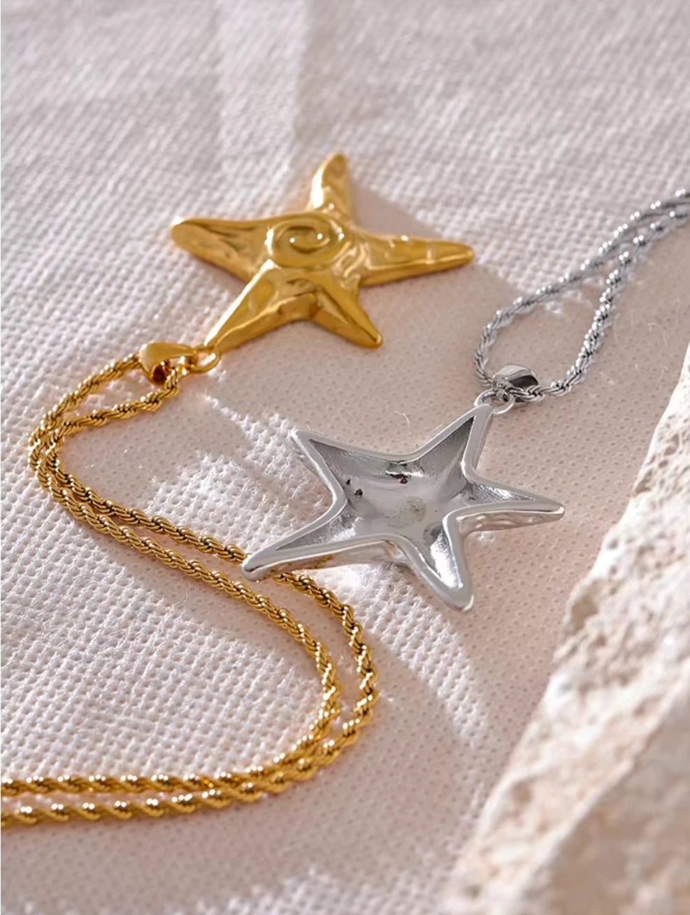Stainless Steel Starfish CM Pendant Necklace