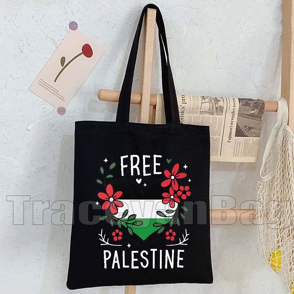 Heart Peace Floral Arabic Calligraphy Palestina Keffiyeh