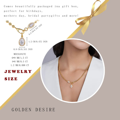 The Golden Desire Teardrop Necklace