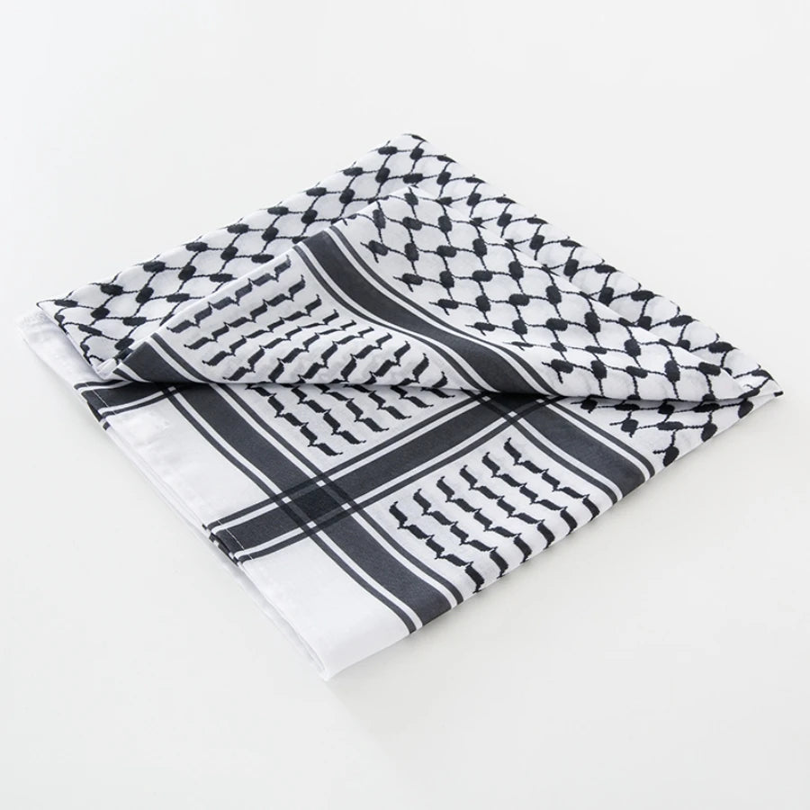 Classic Palestine Black White Keffiyeh