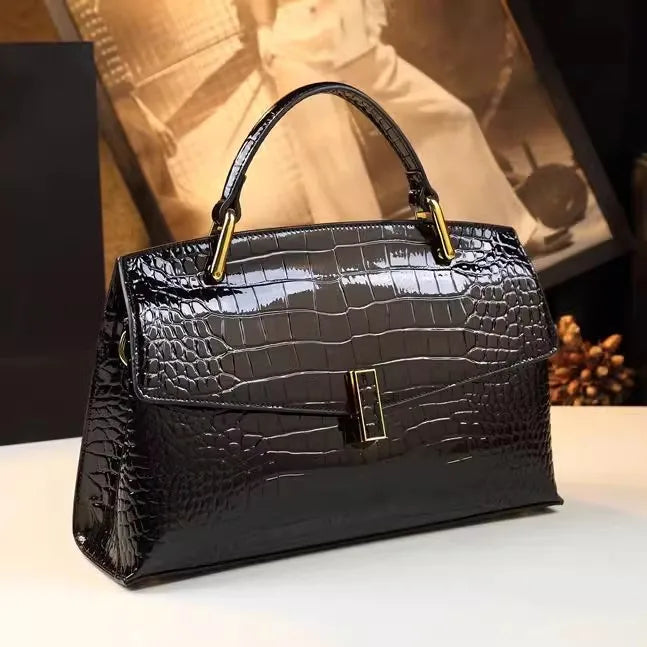 Crocodile Pattern Leather Women's Handbags Luxury
