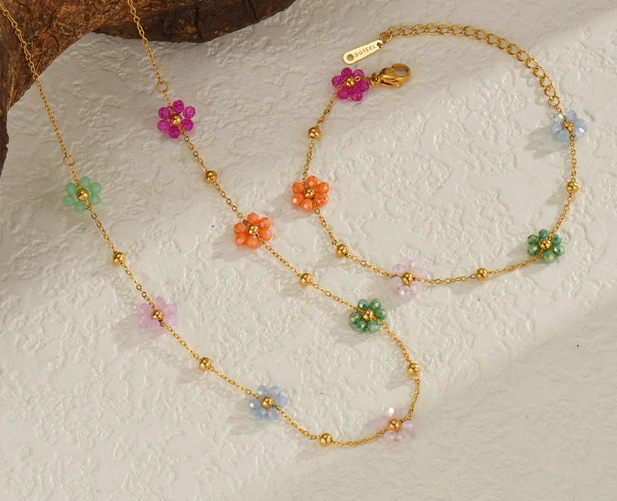 Miraluna Colorful Artificial Crystal Flower