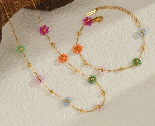 Miraluna Colorful Artificial Crystal Flower