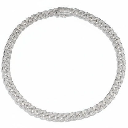 IceLock Supreme Cuban Zircon Chain | 925 Sterling Silver Cuban Link Necklace for Men | AAAAA Zircon | Hip Hop Jewelry